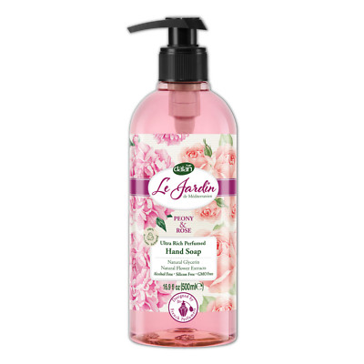 16,53 /L-3x Dalan Le Jardin Flüssigseife/Handseife mit Pumpe-Peony & Rose -500ml
