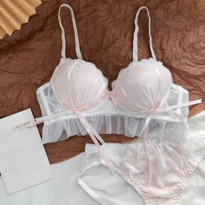 Japanese Cute Girls Bra Sets Lolita Underwear Students Princess Panties Briefs