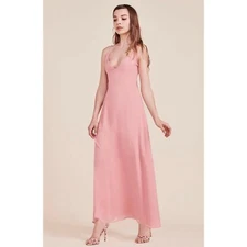BB Dakota Pink Save The First Dance Sleeveless Slip Maxi Dress Size 4 New