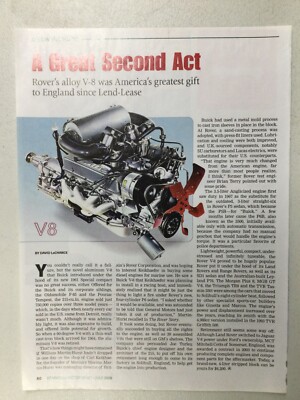 HMN 410 Article Below The Hood Engine A Great Second Act Rover Alloy V-8 Jul '08