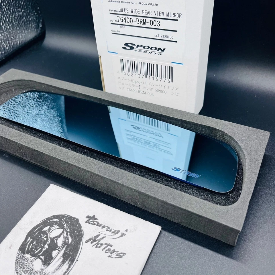 ESPEJO RETROVISOR ANCHO AZUL GENUINO CUCHARA HONDA S2000 CIVIC 76400-BRM-003 Nuevo Foto 3 de 4