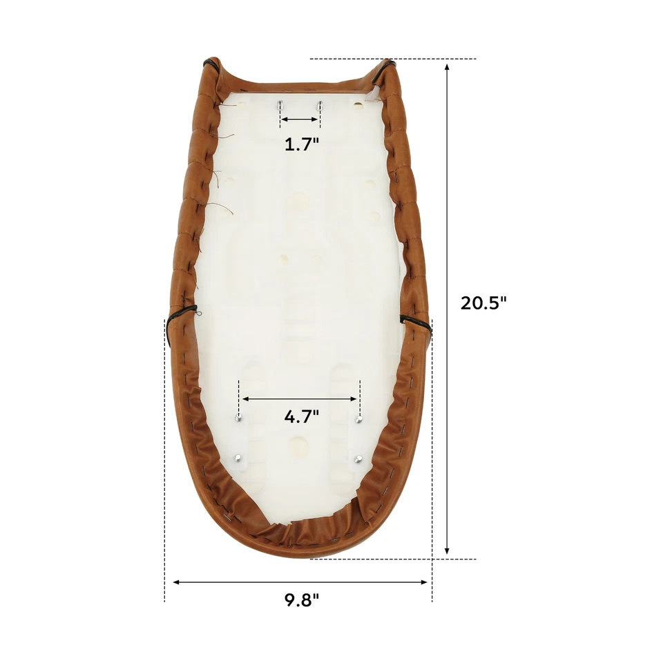 Motor Vintage Cafe Racer Flat Brat Hump Saddle Seat Fit For Honda Suzuki Yamaha - Image 4 of 4