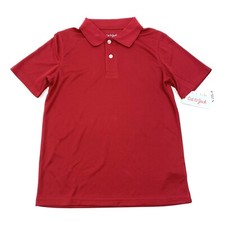 Cat  Jack Boys Size L Uniform Polo Short Sleeve Shirt Red