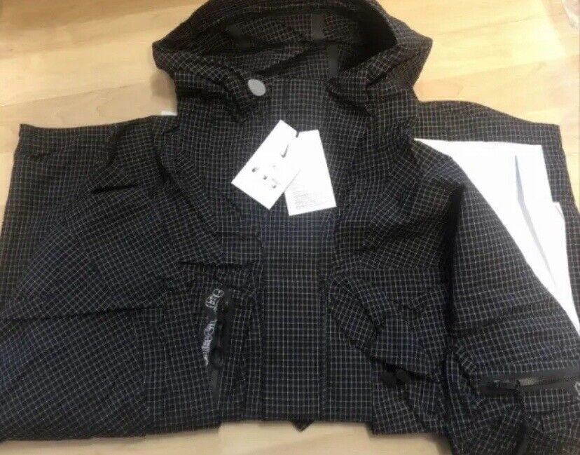 Nike x Off-White CL 004 Black Zip Windbreaker Jacket Men's Nike x Off-White CL 004 Black Zip Windbreaker Jacket Men's