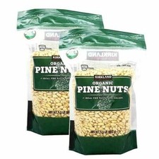 2 Packs Kirkland Signature Organic Pine Nuts 1.5 lb Each Pack, Total 3 lbs