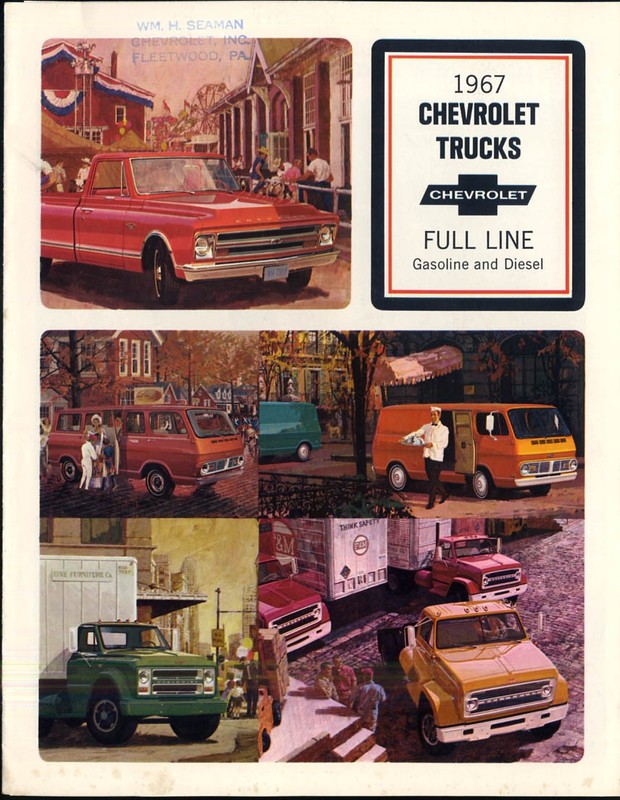 1967 Chevrolet Full Line Gas & Diesel folder pickup El Camino vans &c