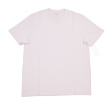 Vince Men's Pale Pink Pima Cotton V-Neck Short Sleeve T-Shirt