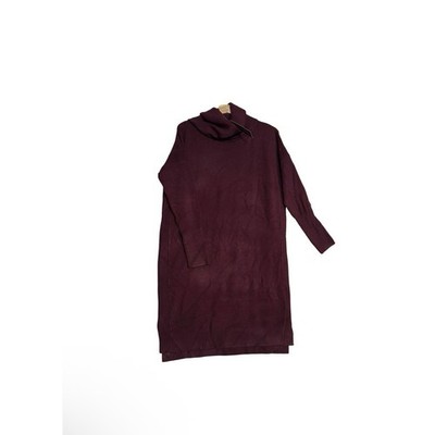 French Connection NEW Womens Burgundy Red Long Sleeve Soft Sweater Dress Sz M