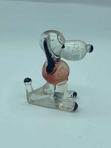 Snoopy Dog Clear Lucite Vintage 1960's Hong Kong Kitsch Animals Beagle - Picture 3 of 6