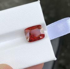 5.95 Crt / Spessartite Garnet Form Nigeria Fancy Long Cushion Cut. Ring Size