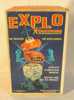 GUARDA! TOPPER TOYS ANNI '60 "EXPLO" ROBOTRON ROBOT ESPLOSIVO GIOCATTOLO NELLA SCATOLA!