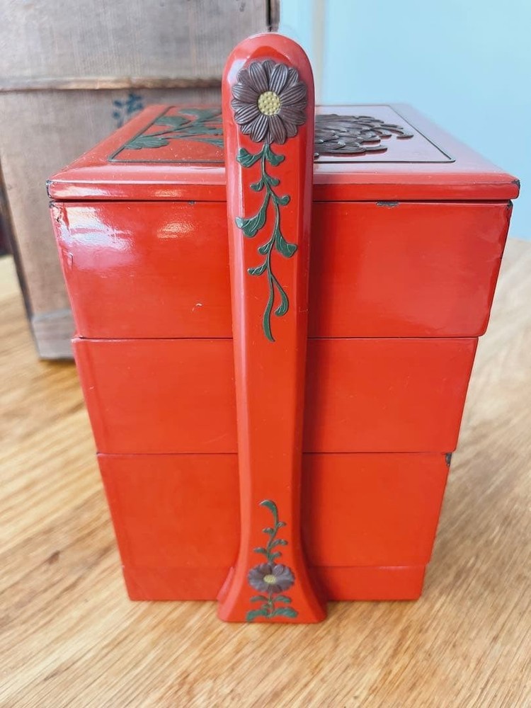 Jubako Bento Box Japanese Era: Ryukyu lacquer heavy box
