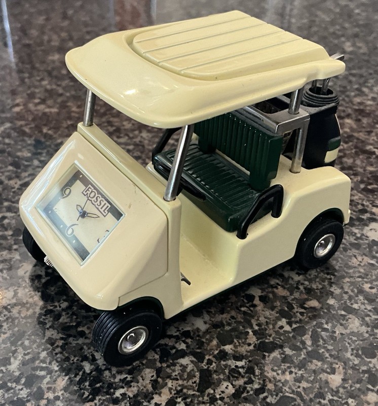 FOSSIL MINI GOLF CART DESK CLOCK