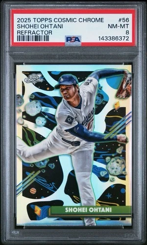 2025 Topps Cosmic Chrome - Shohei Ohtani #56 Refractor PSA 8 Dodgers NL MVP