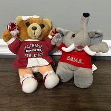 Alabama Crimson Tide Plush Bear Elephant Stuffed Animals Set