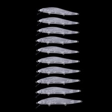 10Pcs Popper Fishing Bait 1.2g-17.8g Unpainted Minnow Hard Lure Blank Crankbait
