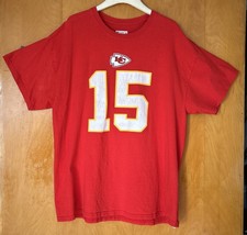 NFLPA NFL Kansas City Chiefs #15 Patrick Mahomes Red Polyester T-Shirt XL Cotton