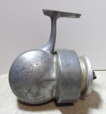 Vintage Bache Brown Spinster Half Bail Fishing Reel Airex Lionel Chipped Foot