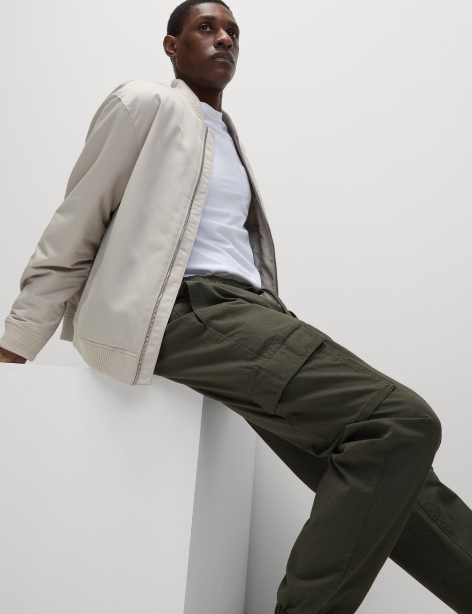 Marks Spencer Mens Khaki Cotton Cargo Men Trousers M&S
