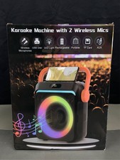 Portable Bluetooth Karaoke Machine for Adults PA System with 2 Wireless Micr 4