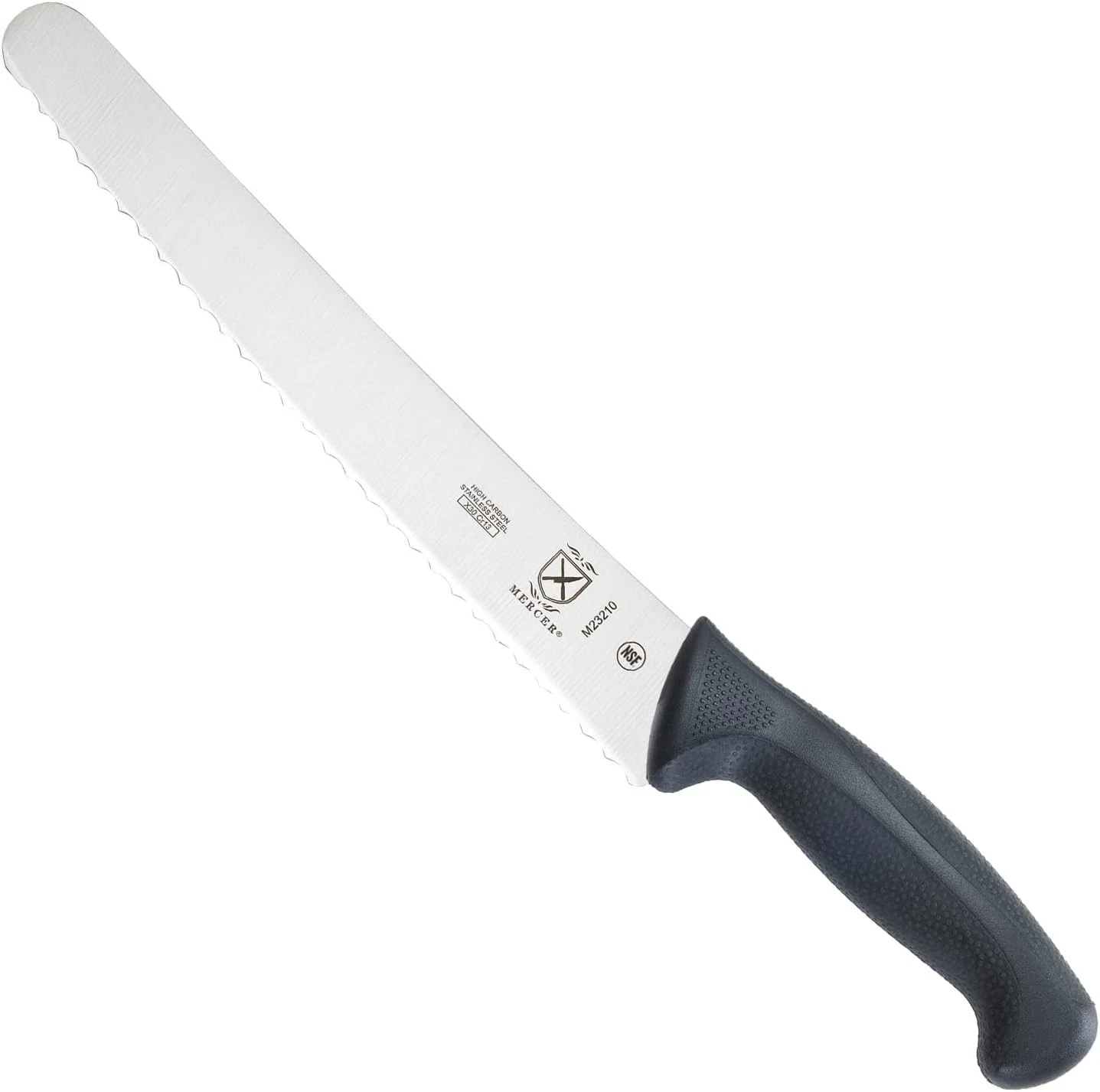 Mercer Culinary M23210 Millennia Black Handle, 10-Inch Wide Wavy 10",
