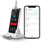Rechargeable Finger Handheld Pulse Oximeter Bluetooth SpO2 PR Monitor with Alarm