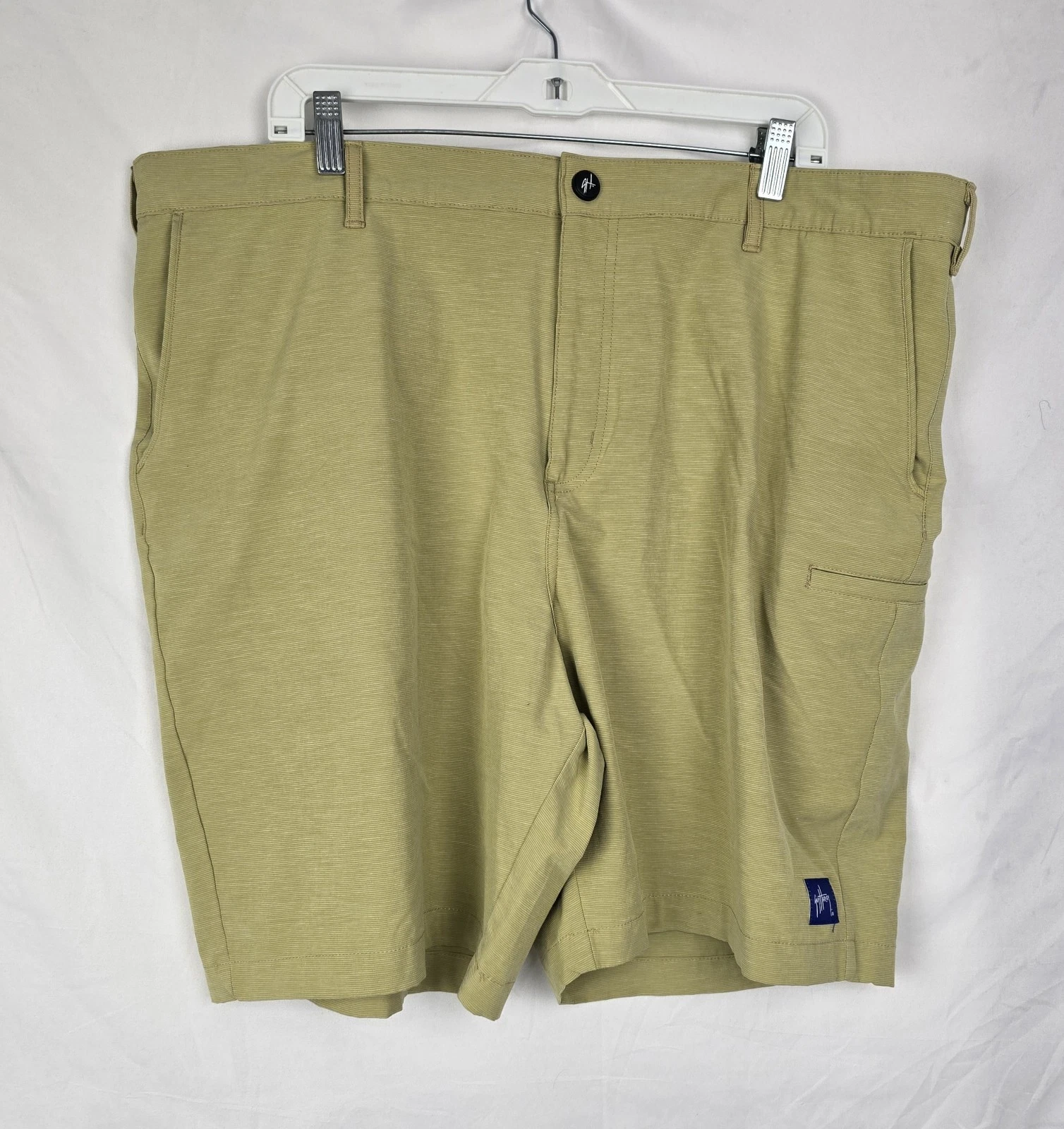 Guy Harvey Men's Khaki Performance Hybrid Short 4-Way Stretch Sporty sz 40