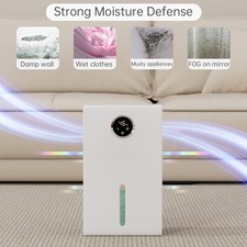 Dehumidifier for Home 95 Ounce Tank Quiet and 7 Colors LED Light w/Touch Screen