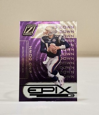 2005 Donruss Zenith Epix 2nd Down Purple /250 Tom Brady #E-24 short print
