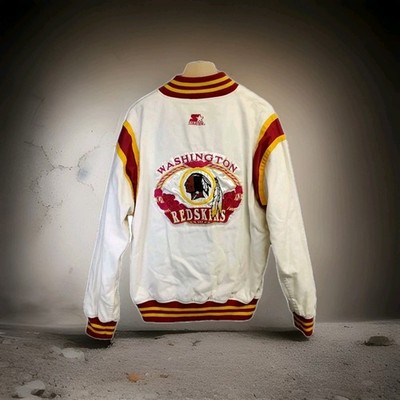 Vintage Starter NFL Washington Commanders Redskins Jacket Size XL Cotton CLEAN!!