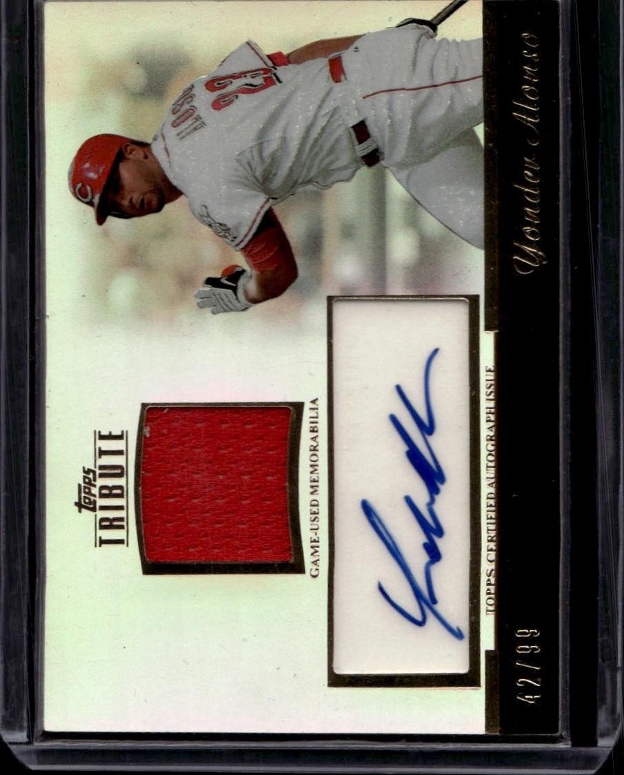 2011 Topps Tribute #TAR-YA2 Yonder Alonso Autograph Relics #/99