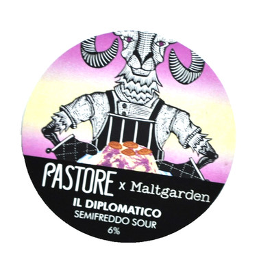 PASTORE X MALTGARDEN BRAUEREI ''IL DIPLOMATICO SOUR'' 6% ABV PUMPENCLIP - Schaumex