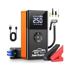 Jump Starter with Air Compressor, 8000A 180PSI, Portable Car Battery Jump Sta...