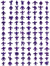 MUSCLE Men Purple CHOOSE: Vintage 1980's Mattel M.U.S.C.L.E. Kinnikuman Figures