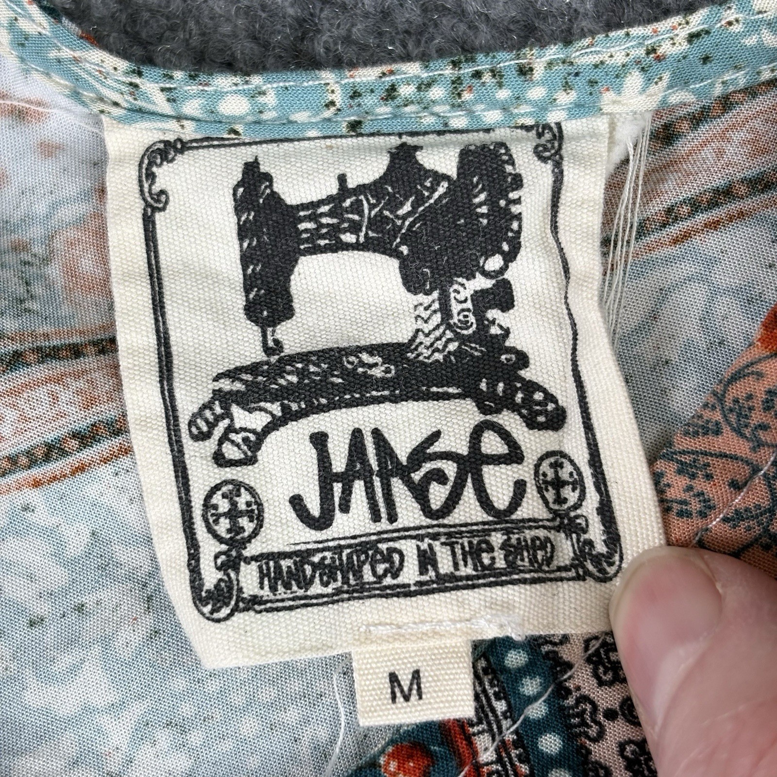 Jaase Peasant Blouse M Boho Patchwork Fairycore C… - image 4