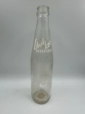 CHUK-KER Beverages Glass Soda Bottle Dr Pepper Temple Texas 10oz Clear