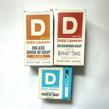 Duke Cannon Triple-Milled Soap Multipack Natural Oils Sawtooth Bourbon Puck
