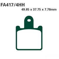 Bremsbelag EBC GPFAX417 4 Vorne FüR Kawasaki ZZR 1400 F Special Edition ABS 2013