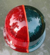 Vintage Red Green Airport Runway Taxi Way Light Heavy Glass Lens Unused Nos Look