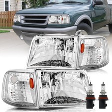 Headlights for 93-97 Ranger Corner Light 4pc Chrome Amber Reflector w Bulbs