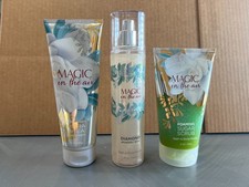 BATH AND BODY WORKS: MAGIC IN THE AIR BODY CREAM, SHIMMER MIST, FOAM SUGAR SCRUB