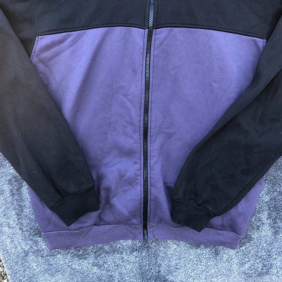 Chaqueta Seventh Avenue para mujer XL dos tonos púrpura negro cremallera completa cuello falso abrigo Foto 2 de 4