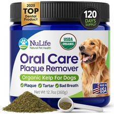 Dog Teeth Cleaning Powder, Dog Plaque and Tartar Remover, Bad Breath Treatmen...