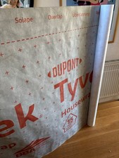 DuPont Tyvek Housewrap Breathable Membrane – Approx. 50m Remaining – TYVHW10014