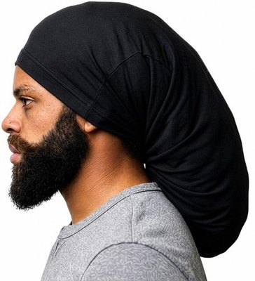 KLY Groups Super Long Loc Cap 2 Pack, Spandex 2 Count (Pack of 1), Black