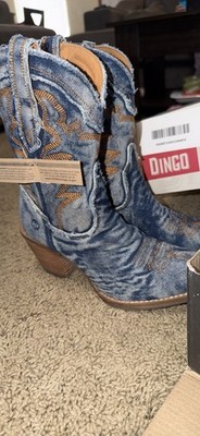 Dingo Y all Need Dolly Denim Western Cowboy Boots Women s Size 7 New In Box