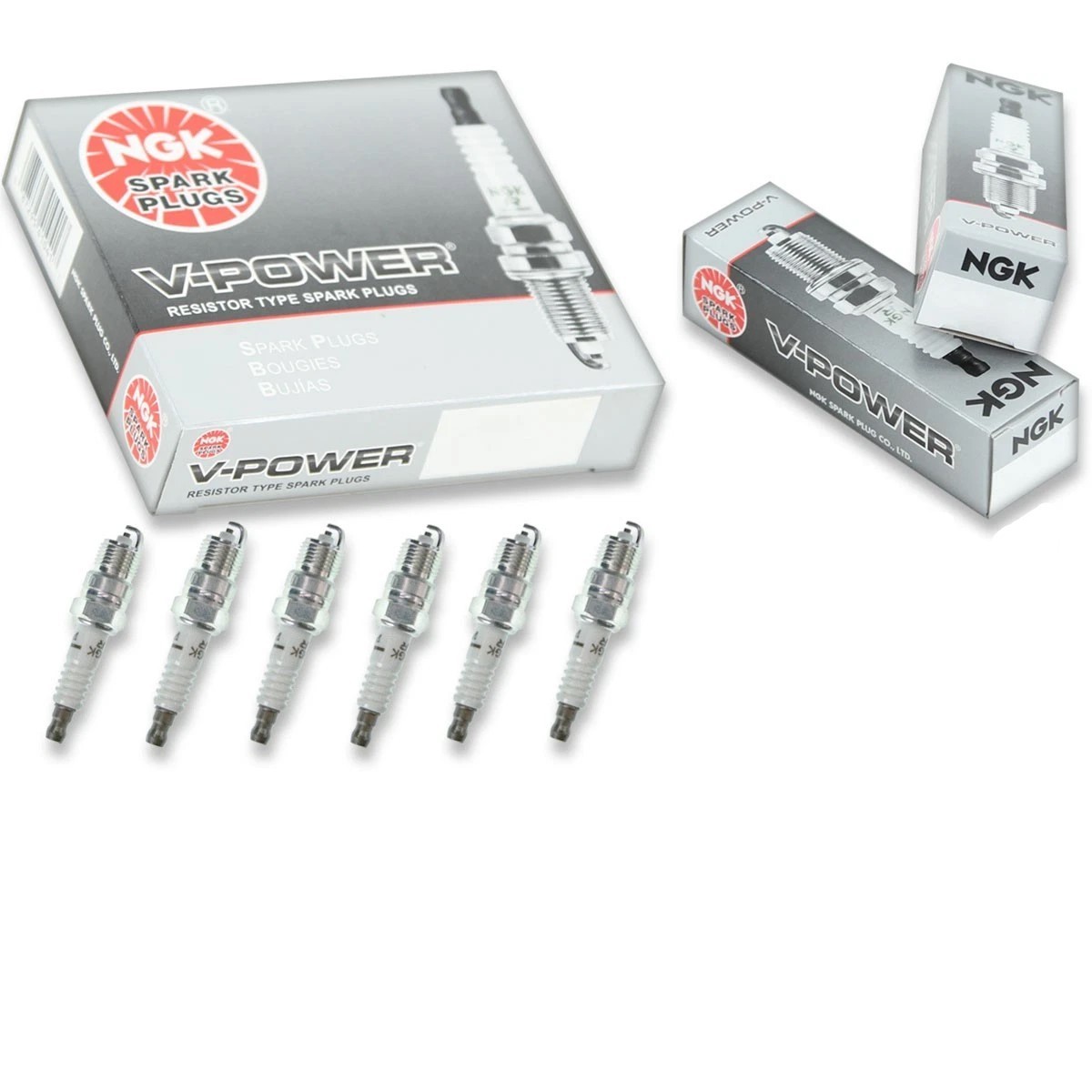 6x NGK 7969 BKR6EKUB 101000035HJ Spark Plugs For Audi A4 A6 A8 S6 S8 VW BMW M3