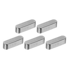 5Pcs Round Ended Feather Key, 6x6x20mm Carbon Steel Parallel Drive Shaft Keys