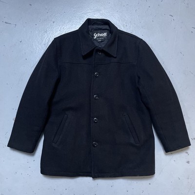 Schott Wool Car Club Long Coat Workwear Quilted Vintage Lined Made Canada M