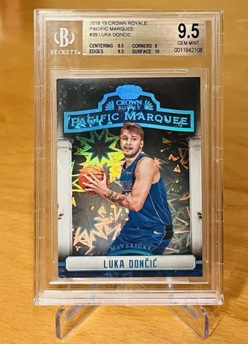 2018 Panini Crown Royale LUKA DONCIC Pacific Marquee Case Hit BGS 9.5 Gem Mint